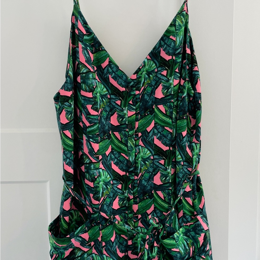 TopShop Tropical Leaf Print Romper